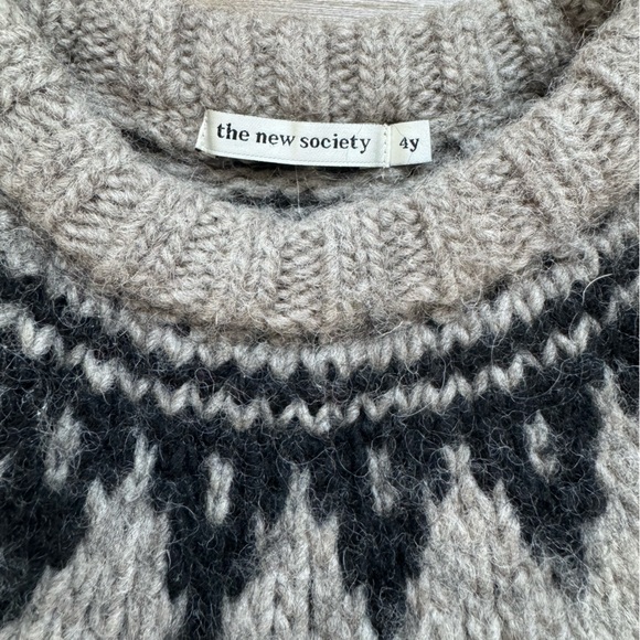 THE NEW SOCIETY LENNY SWEATER NATURAL | Size 4Y - Picture 4 of 5